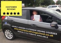 Lucy Gahagan passing her driving test in King's lynn