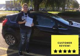 Natalia Loveday from Guildford in King's Lynn on a residential driving course.